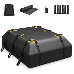 Goplus 21 Cu.Ft Roof Bag Cargo Carrier, Roof Top Luggage Bag